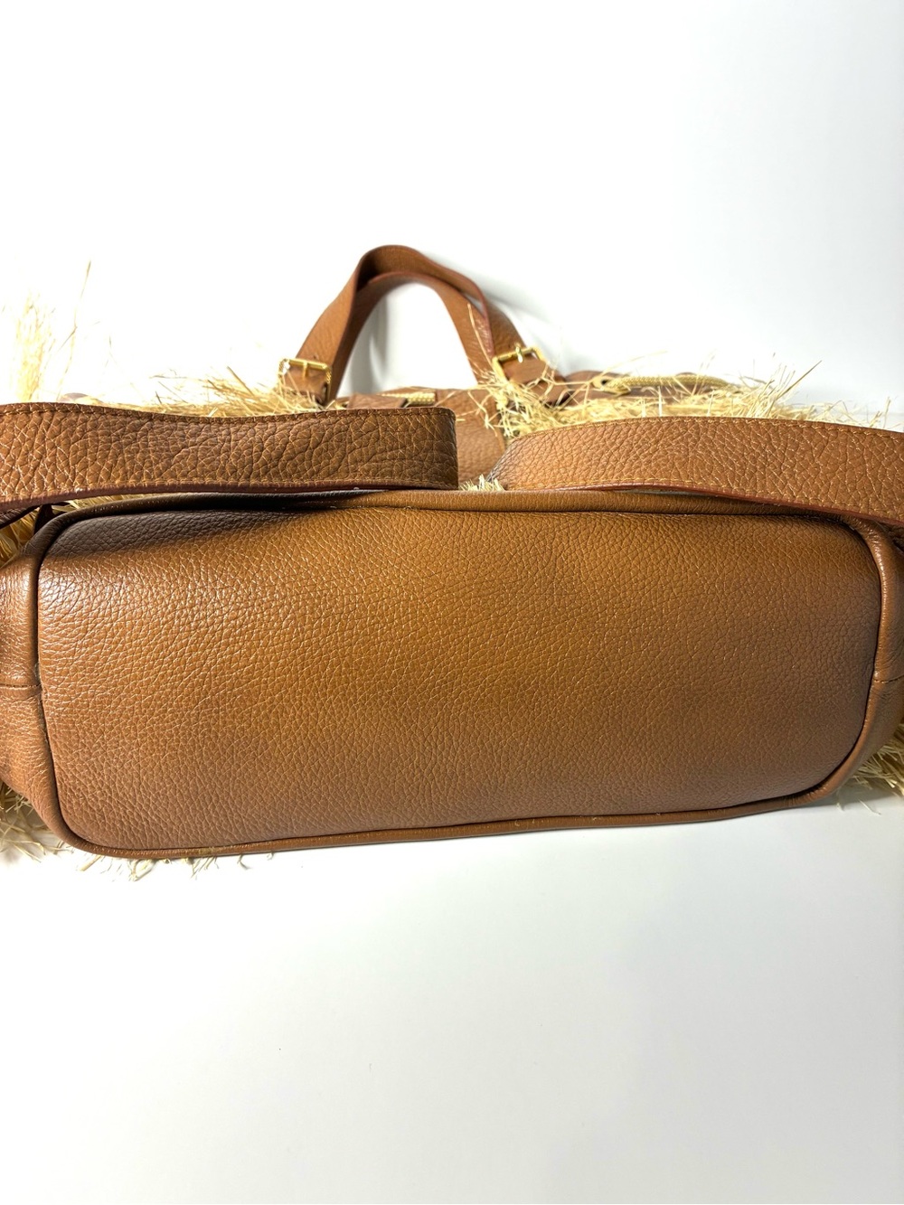 RARE Tory Burch Spring 2012 Runway Fringed Straw Convertible Backpack/Tote - Picture 7 of 10